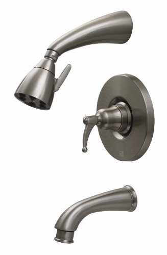 Whitehaus 614.835PR Wall Mount Shower Set with Valve Tub Filler & Diverter
