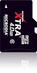 MICRODIA XTRA 52x 4GB MicroSDHC Card with SD Adpater