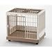 Training Kennel (Soft Tan, Brown base) (22H x 25.4W x 19.7D)