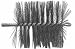 NuLine 36405 5rnd 1/4npt Prem Ss Chimney/Large Tube Brush