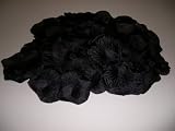 100 Black Large Premium Silk Rose Petals