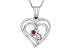 1/10 Carat Ruby and Diamond 14K White Gold Pendant w/Chain