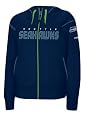 Seattle Seahawks Woman's Dazzle Trim Shuttle Hoodie, Size= Large