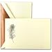 Engraved Peacock Feather Ecruwhite Correspondence Cards