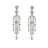 14k White Gold Diamond Chandelier Earrings ( 0.80 ct.tw. )