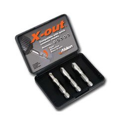 Childrens Toyshop  Tools & Hardware : Alden Damaged Screw Remover Set, X-Out, #6-#14, 3 Pc