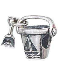 Zable Pail & Shovel Seashore Nautical Sterling Silver Charm
