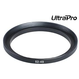 UltraPro Step-Down Adapter Ring 52mm Lens to 49mm Filter Size