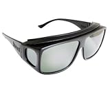 Fitovers Classic Sport Sunglasses Medium Matte Black Frame w/Polarized Gray Lens