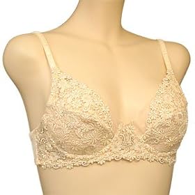 Orlfa $67 Lite Orange Full Coverage Mesh Bra #0359 34B