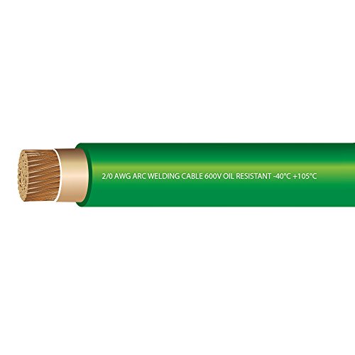 2 0 AWG Premium Extra Flexible Welding Cable 600 VOLT GREEN 250 FEET