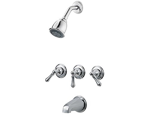 Pfister 01-81BC Three-Handle Tub and Shower Combo, Chrome