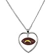 San Diego Chargers Mini Football Heart Necklace