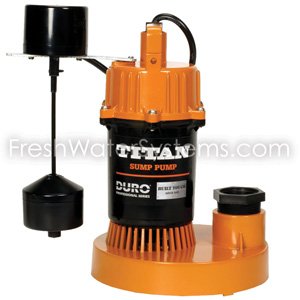 Titan Basement Submersible Sump Pump 1/2 HP - Vertical Float DSB370V
