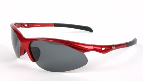 Roadmaster POLARISED SUNGLASSES - RED for Running, Cycling and Triathlon Sports, with INTERCHANGEABLE Polarized and Low Light LENSES. For Men, Women and Junior Use. UVA / UVB (UV400) Protection