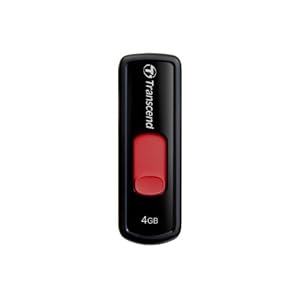 Transcend 4 GB JetFlash 500 Retractable USB 2.0 Flash Drive - TS4GJF500 (Black)