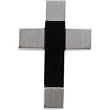 Stainless Steel Onyx Cross Pendant