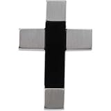 Stainless Steel Onyx Cross Pendant