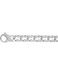 925 Solid Sterling Silver Fashion Trend Bracelet, Alternating Flat Link, Satin &