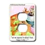 Londons Times Funny Cow Cartoons - Alien Cow Abduction - Light Switch Covers - 2 plug outlet cover
