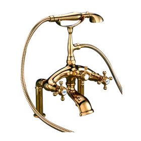 Two Handles Ti-PVD Centerset Shower Faucet