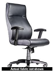 Via Executive Dyce Chair, High Back, w/ Arms (Black Fabric)