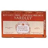 Yardley of London, Moisturizing Soap Natural Oatmeal and Almond - 3 + 1 Free