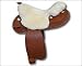 Sports : Lammfell Sattelsitzbezug western (mit Hornausschnitt) von Engel Reitsport aus echtem Merino-Lammfell