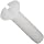 Off-White Nylon 6/6 82 Degree Flat Head Machine Screw, Slotted Drive
