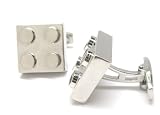 Silver Lego King Cufflinks Cuff Links Nerd Nerdy Party Master Engineer C1