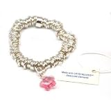 54Gr Candy Bracelet With Swarovski Elements Pink Flower