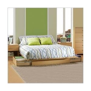 Copley Collection Queen Size Platform Bed with Storage Drawers