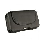 Sale New Fashionable Horizontal Leather Pouch Protective Carrying Cell Phone Case for Casio G’ZoNe Commando Cell Phone. Belt Loops and Belt Clip on Back with Newyorkcellphone Pen
