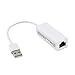 AKSHAJ™ USB 2.0 to LAN Card Ethernet RJ45 Network Adapter Cable with CD - 10/100Mbps - Turn Your USB 2.0 Port into LAN Input! - White RS.299.00