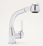 R7903SLPIB Country Side Lever Pull-Out Bar Faucet with Porcelain Lever & Short Handspray in Inca Bra