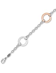 Silver and Rose Gold-Plated Bracelet