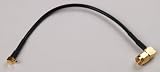 AIR802 Pigtail Antenna Cable SMA Right Angle Plug (Male) to MMCX Plug (Male) Right Angle, 6.2 Inches (16 cm)