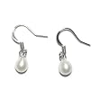 Teardrop Pearl Earrings with Metal Earwires