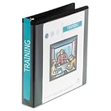 Wilson Jones 386 Line Basic D-Ring View Binder, 1.5' Capacity, 8.5' x 11' Sheet Size, Black (W386-34BA)