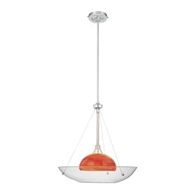 Thomas Lighting Helios Brushed Nickel Bowl Pendnat by Thomas Lighting