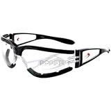 31k6rX1xfyL. SL160  Bobster Shield II Motorcycle Cruiser Sunglasses   Black/Clear / One Size Fits All