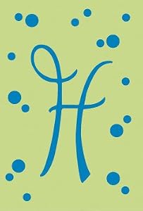 Monogram Polka Dot Regular Size Flag - H