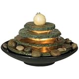 Pyramid Feng Shui Ball Lighted Table Fountain