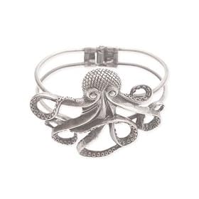Silver Metal Octopus Bracelet