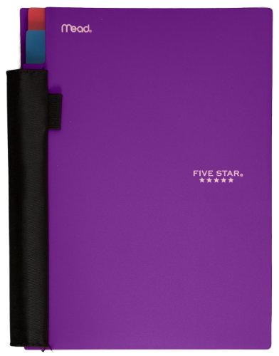 Five Star Advance 2 Subject Notebook, 9-1/2 x 6 Inches, 100 sheets, Purple (72905)
