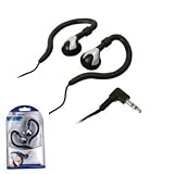 from Hq Hq Trendy hook-on-ear Black headphone. iPod, MP3 Player headphones with ear hooks. Water resistant.