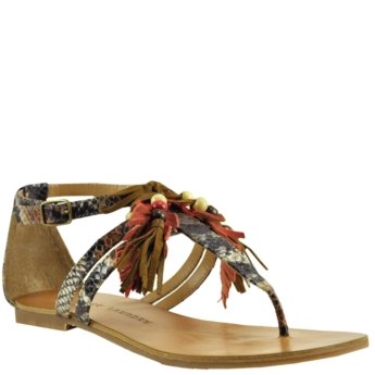 Chinese Laundry Women's Ginger Snap T-Strap Sandal,Tan Multi,10 M US