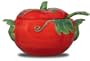 11x9 Stoneware Soup Tureen in Tomato Design by Enesco