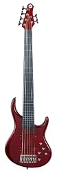 MTD Kingston "The Z" Bass Guitar (6 String, Fretless with Lines, Transparent Cherry)