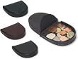 Mens High Quality Black Leather Coin Tray Purse Wallet